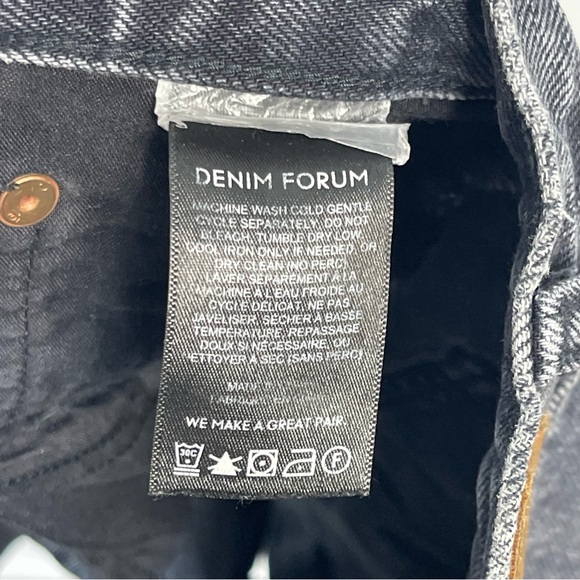 ARITZIA Denim Forum THE BOYFRIEND LOOSE MID THIGH SHORT 26 High Rise Gray Black - Picture 12 of 16